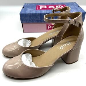 Pop Womens Gal Block Heel Nude Pumps Size 11M